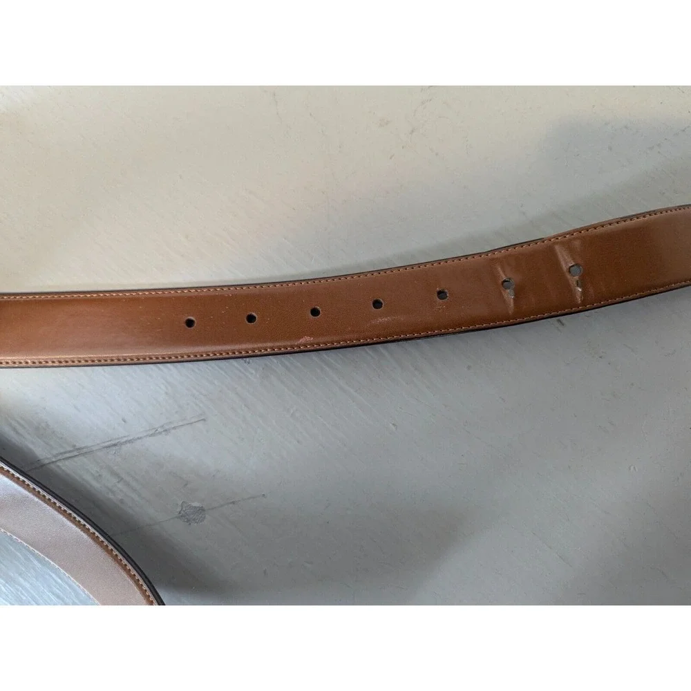 Perry Ellis Reversible Belt Men's Size 40 Black Brown Faux Leather Formal Casual